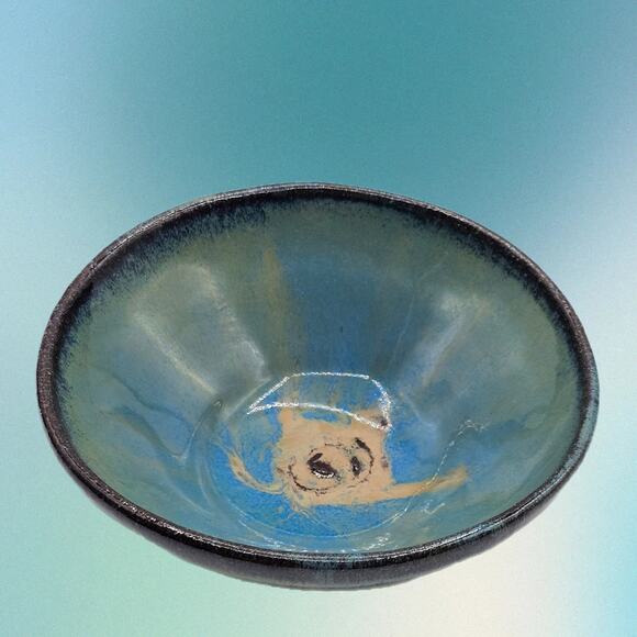 Studio Pottery Small Bowl Trinket Dish Serving Bowl Artist Signed Handmade - Picture 1 of 8